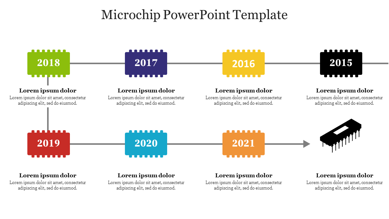 Free - Simple Microchip PowerPoint Template PPT Slide Design